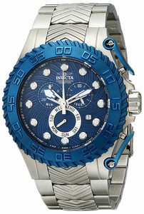 Invicta Blue Dial Stainless Steel Band Watch #12943 (Men Watch)