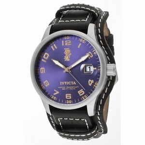 Invicta I Force Quartz Analog Date Black Leather Watch # 12976 (Men Watch)