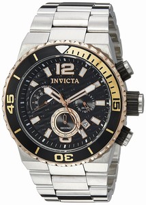 Invicta Black Dial Stainless Steel Band Watch #12995 (Men Watch)