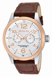 Invicta I Force Quartz Day Date Brown Leather Watch # 13010 (Men Watch)