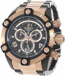 Invicta Black Dial Chronograph Luminous Stop-watch Watch #13019 (Men Watch)