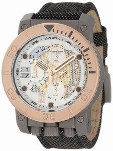 Invicta Jason Taylor Quartz Chronograph Day Date Titanium Case Black Cloth Watch # 13050 (Men Watch)