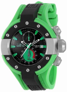 Invicta S1 Rally Quartz Chronograph Date Green Polyurethane Watch # 13068 (Men Watch)