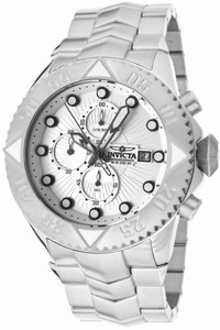 Invicta Pro Diver Quartz Chronograph Date Silver Dial Stainless Steel Watch # 13096 (Men Watch)