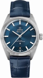Omega Constellation Co-Axial Master Chronometer Globemaster Blue Leather Watch # 130.33.39.21.03.001 (Men Watch)