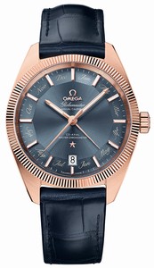 Omega Constellation Co-Axial Master Chronometer Annual Calander Blue Leather Watch # 130.53.41.22.03.001 (Men Watch)