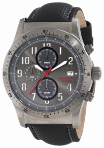 Invicta Specialty Quartz Chronograph Date Black Leather Watch # 1320 (Men Watch)