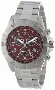 Invicta Specialty Quartz Chronograph Date Brown Dial Stainless Steel Watch # 13615 (Men Watch)