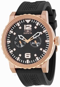 Invicta Specialty Quartz Analog Day Date Black Polyurethane Watch # 13647 (Men Watch)
