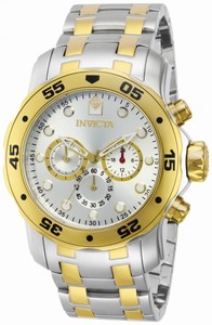 Invicta Pro Diver Quartz Chronograph Two Tone Stainless Steel Watch # 13671 (Men Watch)