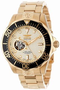 Invicta Gold Dial Stainless Steel Band Watch #13710 (Men Watch)