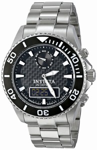 Invicta Black Dial Stainless Steel Band Watch #13722 (Men Watch)