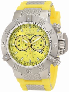 Invicta Yellow Quartz Watch #1377 (Men Watch)