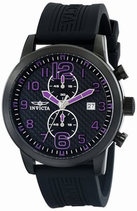 Invicta Black Cabon Fiber Quartz Watch #13838 (Men Watch)