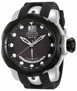 Invicta Quartz Black Carbon Fiber Watch #13851 (Men Watch)