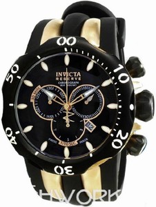 Invicta Quartz Black Carbon Fiber Watch #13917 (Men Watch)