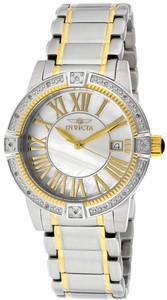 Invicta Angel Quartz Analog Date Silver Stainless Steel Watch # 13957 (Women Watch)