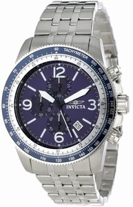 Invicta Specialty Quartz Chronograph Date Blue Dial Stainless Steel Watch # 13961 (Men Watch)