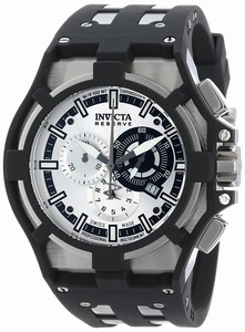 Invicta Silver Dial Plastic Band Watch #14011 (Men Watch)