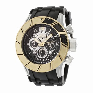 Invicta Pro Diver Chronograph Date Black Polyurethane Watch # 14022 (Men Watch)