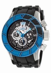Invicta Pro Diver Quartz Chronograph Date Black Dial Black Polyurethane Watch # 14026 (Men Watch)