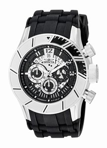 Invicta Pro Diver Quartz Chronograph Date Black Polyurethane Watch # 14029 (Men Watch)