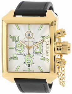 Invicta Russian Diver Quartz Chronograph Date Black Leather Watch # 14045 (Men Watch)