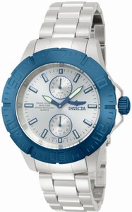 Invicta Pro Diver Chronograph Blue Bezel Stainless Steel Watch # 14059 (Men Watch)