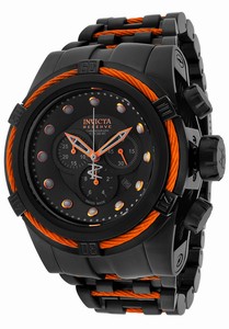 Invicta Bolt Quartz Chronograph Date Black Dial Stainless Steel Watch # 14061 (Men Watch)