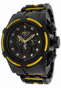 Invicta Bolt Quartz Chronograph Date Black Dial Stainless Steel Watch # 14063 (Men Watch)