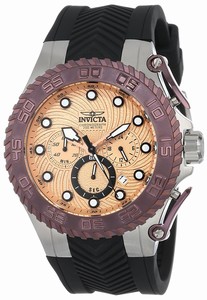 Invicta Pro Diver Quartz Chronograph Date Black Silicone Watch # 14092 (Men Watch)