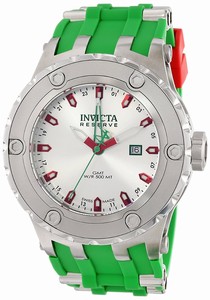 Invicta Reserve Quartz Analog GMT Date Green Polyurethane Watch # 14176 (Men Watch)