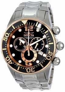 Invicta Black Dial Stainless Steel Band Watch #14202 (Men Watch)