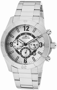 Invicta Specialty Quartz Chronograph Date Silver Dial Stainless Steel Watch # 1422 (Men Watch)