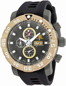 Invicta Black Dial Polyurethane Band Watch #14229 (Men Watch)