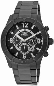 Invicta Specialty Quartz Chronograph Date Black Dial Stainless Steel Watch # 1425 (Men Watch)