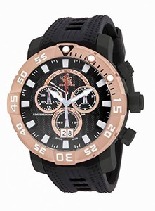 Invicta Chronograph Date Black Polyurethane Limited Edition Watch # 14256 (Men Watch)