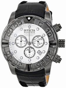 Invicta Subaqua Quartz Chronograph Date Black Leather Watch # 14294 (Men Watch)