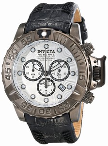 Invicta Subaqua Quartz Chronograph Date Black Leather Watch # 14299 (Men Watch)