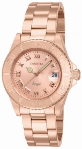 Invicta Angel Quartz Analog Date Rose Gold Dial Stainless Steel Watch # 14322 (Women Watch)
