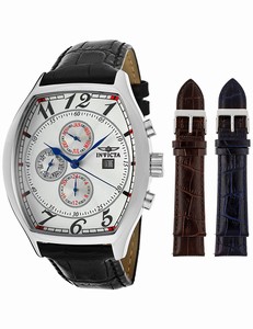Invicta Specialty Quartz Chronograph Date Black Leather Watch # 14329 (Men Watch)