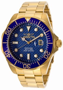 Invicta Pro Diver Quartz Analog Date Blue Bezel Stainless Steel Watch # 14357 (Men Watch)