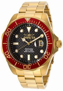 Invicta Pro Diver Quartz Analog Date Red Bezel Stainless Steel Watch # 14359 (Men Watch)