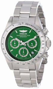 Invicta Green Dial Chronograph Watch #14384 (Men Watch)