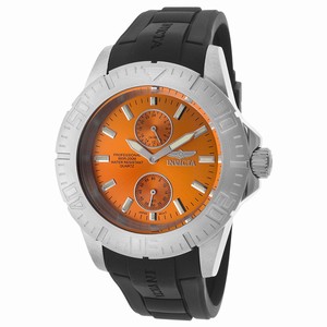 Invicta Pro Diver Quartz Chronograph Black Polyurethane Watch # 14385 (Men Watch)