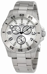 Invicta Specialty Quartz Analog Day Date Silver Dial Stainless Steel Watch # 1441 (Men Watch)