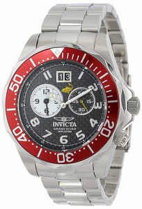 Invicta Carbon Fiber Dial Stainless Steel Band Watch #14444 (Men Watch)