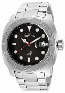 Invicta Pro Diver Automatic Analog Date Black Dial Stainless Steel Watch # 14481 (Men Watch)