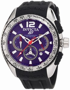 Invicta S1 Rally Quartz Chronograph Date Black Polyurethane Watch # 1451 (Men Watch)