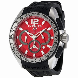 Invicta Red Quartz Watch #1452 (Men Watch)